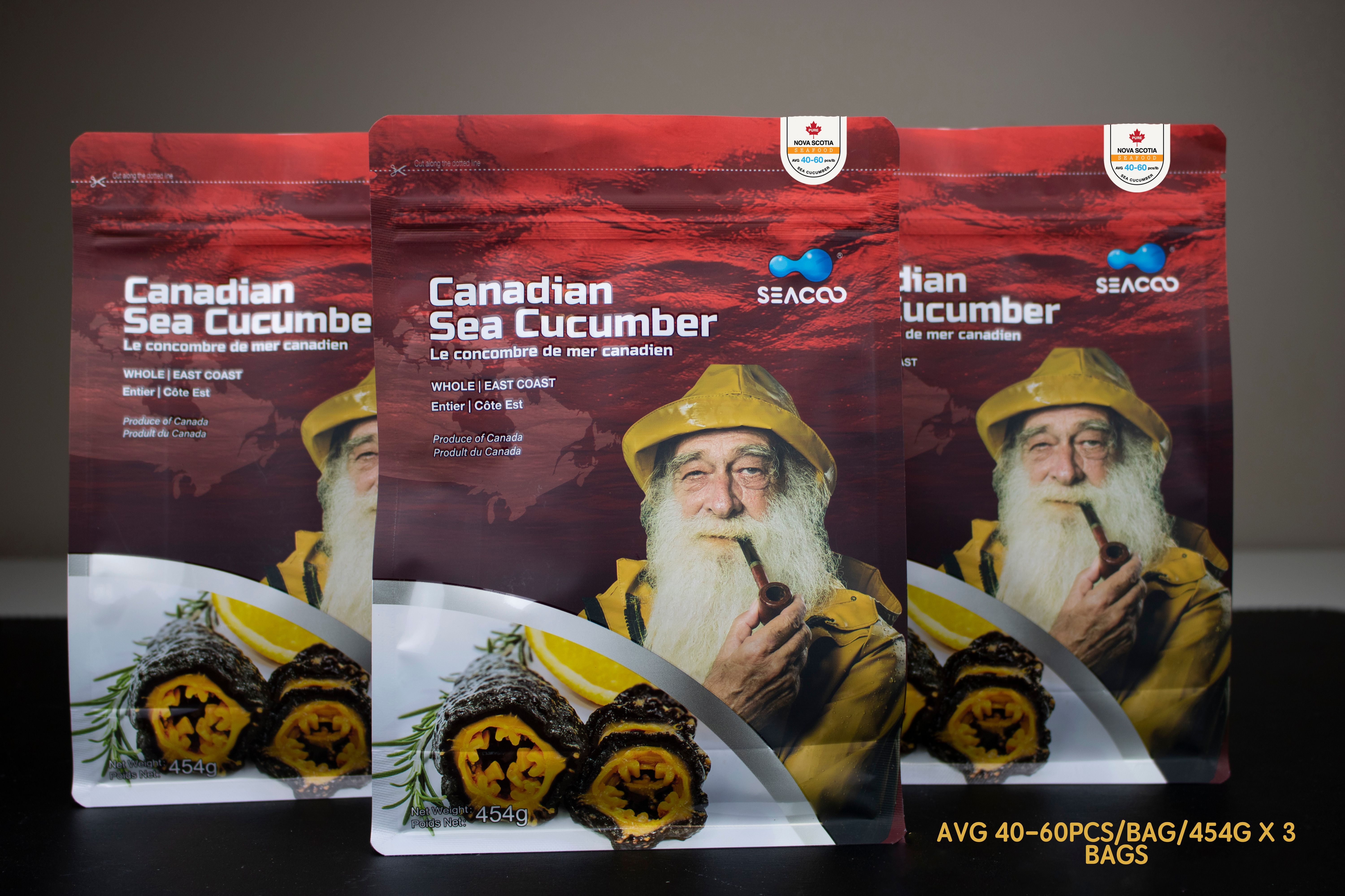 SEACOO Dried East Coast Sea Cucumber HG-Whole 454g Bag