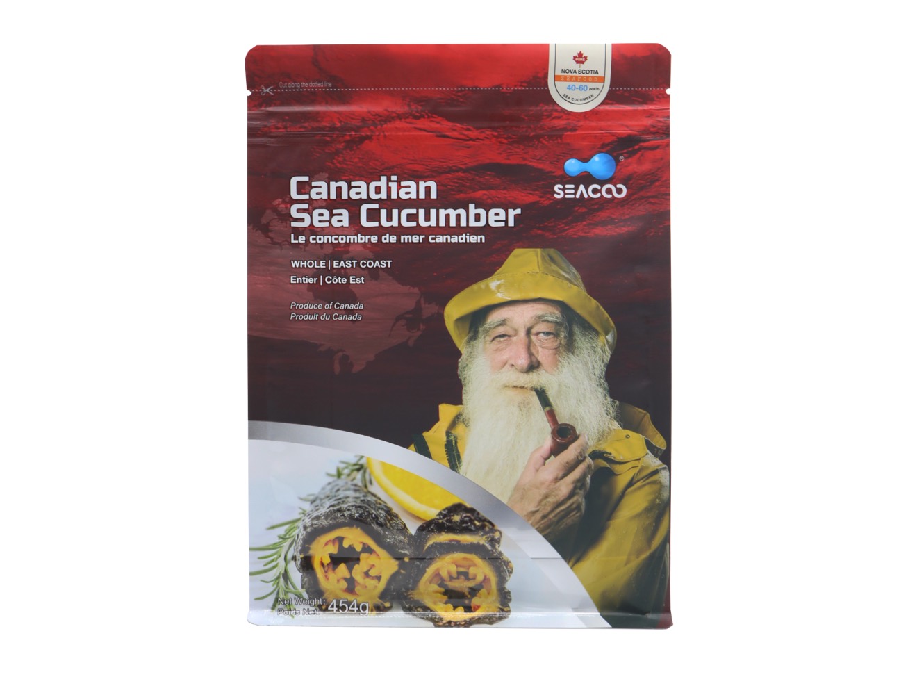 SEACOO Dried East Coast Sea Cucumber HG-Whole 454g Bag
