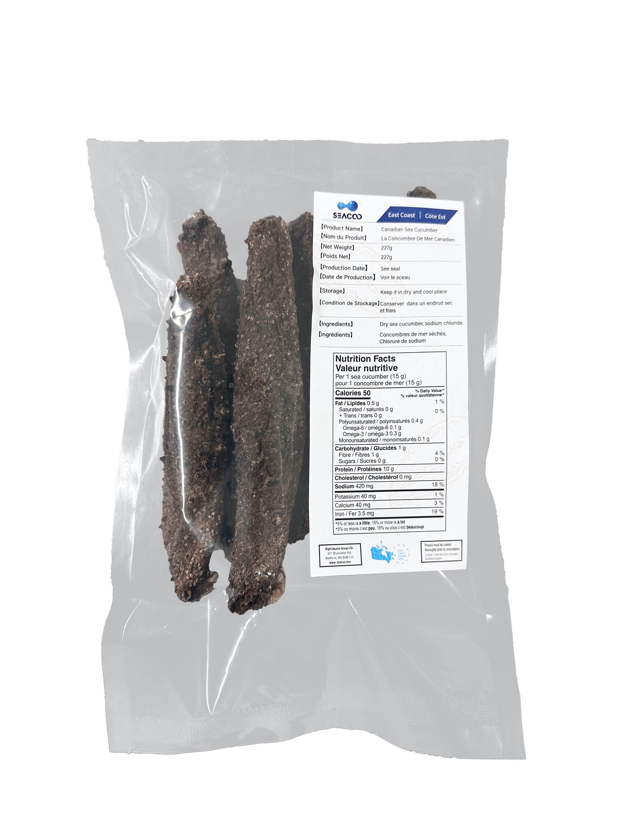SEACOO Dried West Coast Sea Cucumber 454g Bag